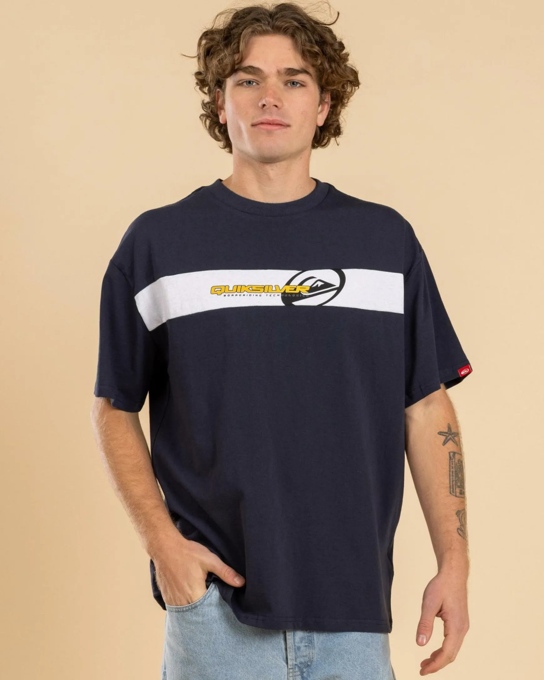 Tilt Panel Knit T-Shirt