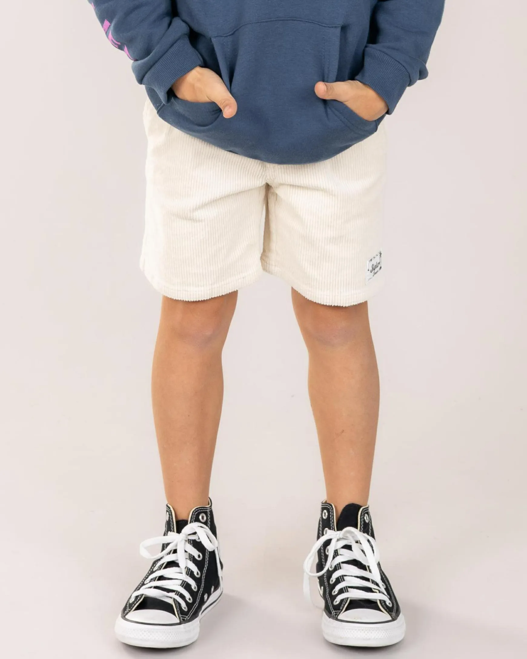 Toddlers' Cord Elastic Waist Shorts