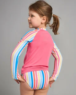 Toddlers' Holy Stripe Long Sleeve Rash Vest Set