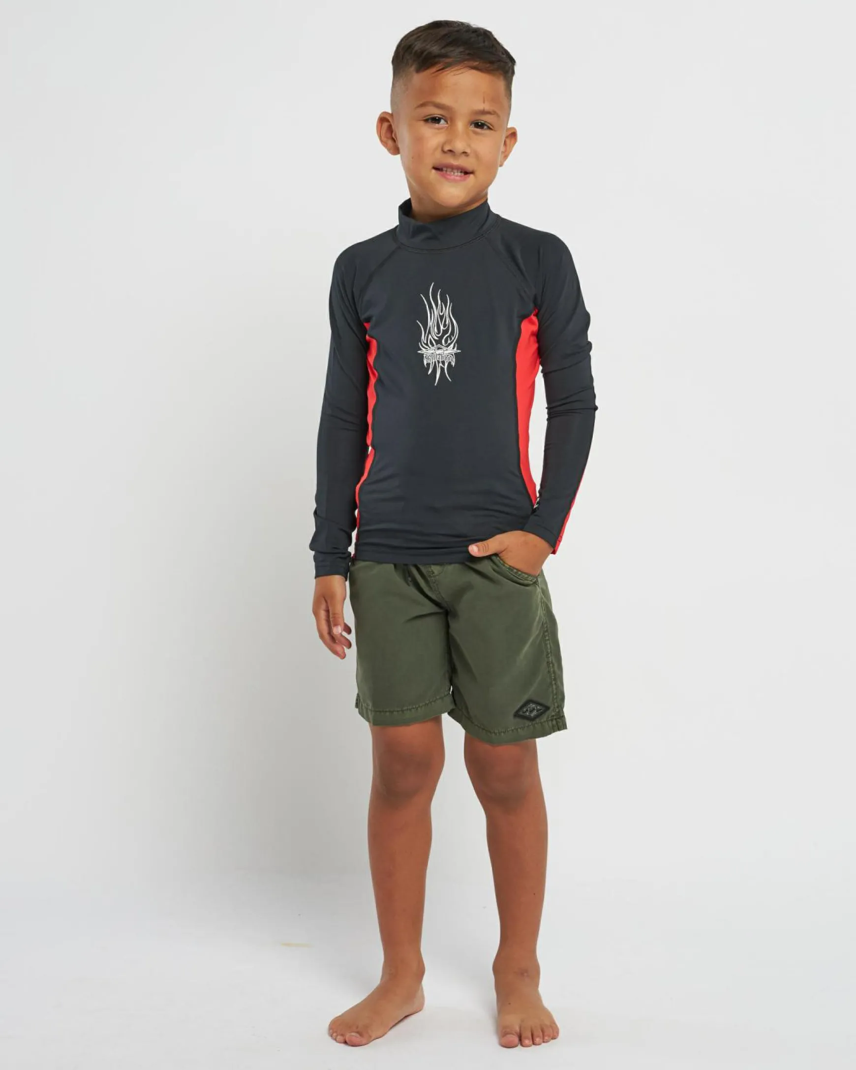 Toddlers' Jimmy Contrast Long Sleeve Rash Vest