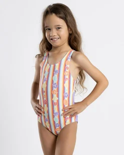 Toddlers' Rainbow Bay Stripe One Piece Swimsuit