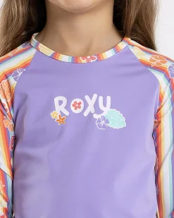 Toddlers' Rainbow Bay Stripe Long Sleeve Rash Vest Set