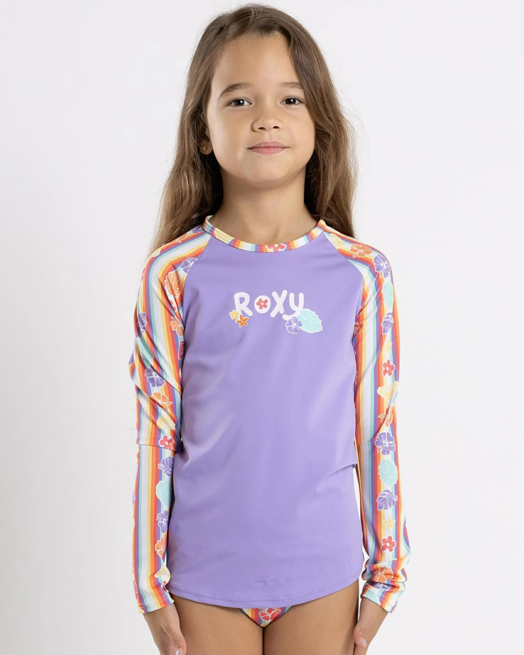 Toddlers' Rainbow Bay Stripe Long Sleeve Rash Vest Set