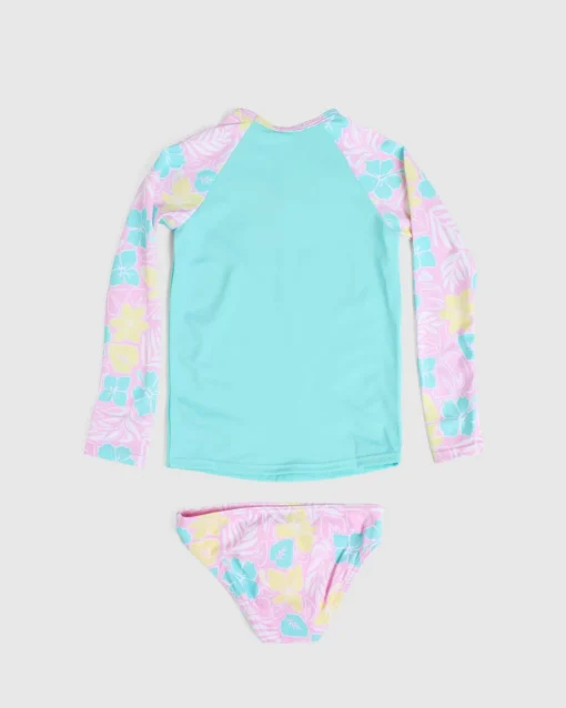 Toddlers' Tropical Square Long Sleeve Rash Vest Set