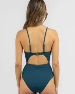 Valentina Twist Slinky Rib One Piece Swimsuit