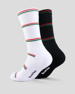 VB Stripe Logo Sneaker Sock 2 Pack