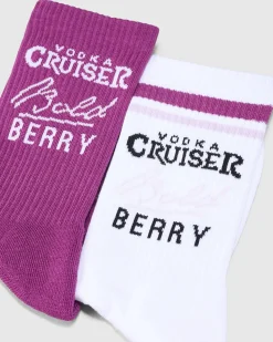 Vodka Cruiser Bold Berry Sneaker Sock 2 Pack