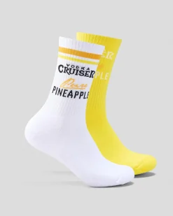 Vodka Cruiser Pure Pineapple Sneaker Sock 2 Pack