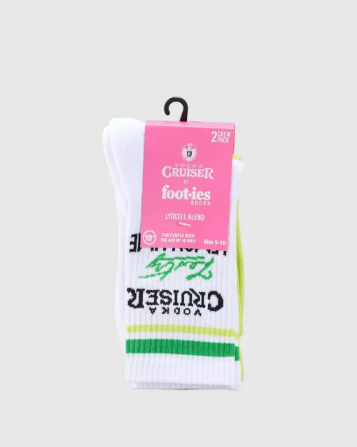 Vodka Cruiser Zesty Lemon Lime Sneaker Sock 2 Pack