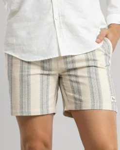 Waffle Elastic Waist Shorts