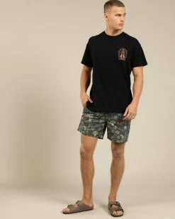 Wasteland Elastic Waist Shorts