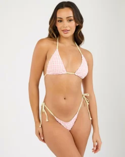 Wave Check Remi Triangle Bikini Top