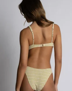 Wave Check Ruby Bralette Bikini Top
