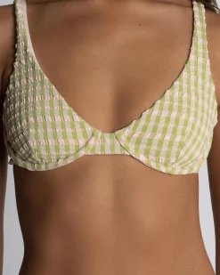 Wave Check Ruby Bralette Bikini Top