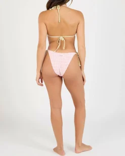 Wave Check Tie Side Hike Bikini Bottom