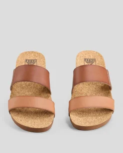 Womens Cushion Vista Cork Slide Sandals