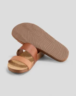 Womens Cushion Vista Cork Slide Sandals