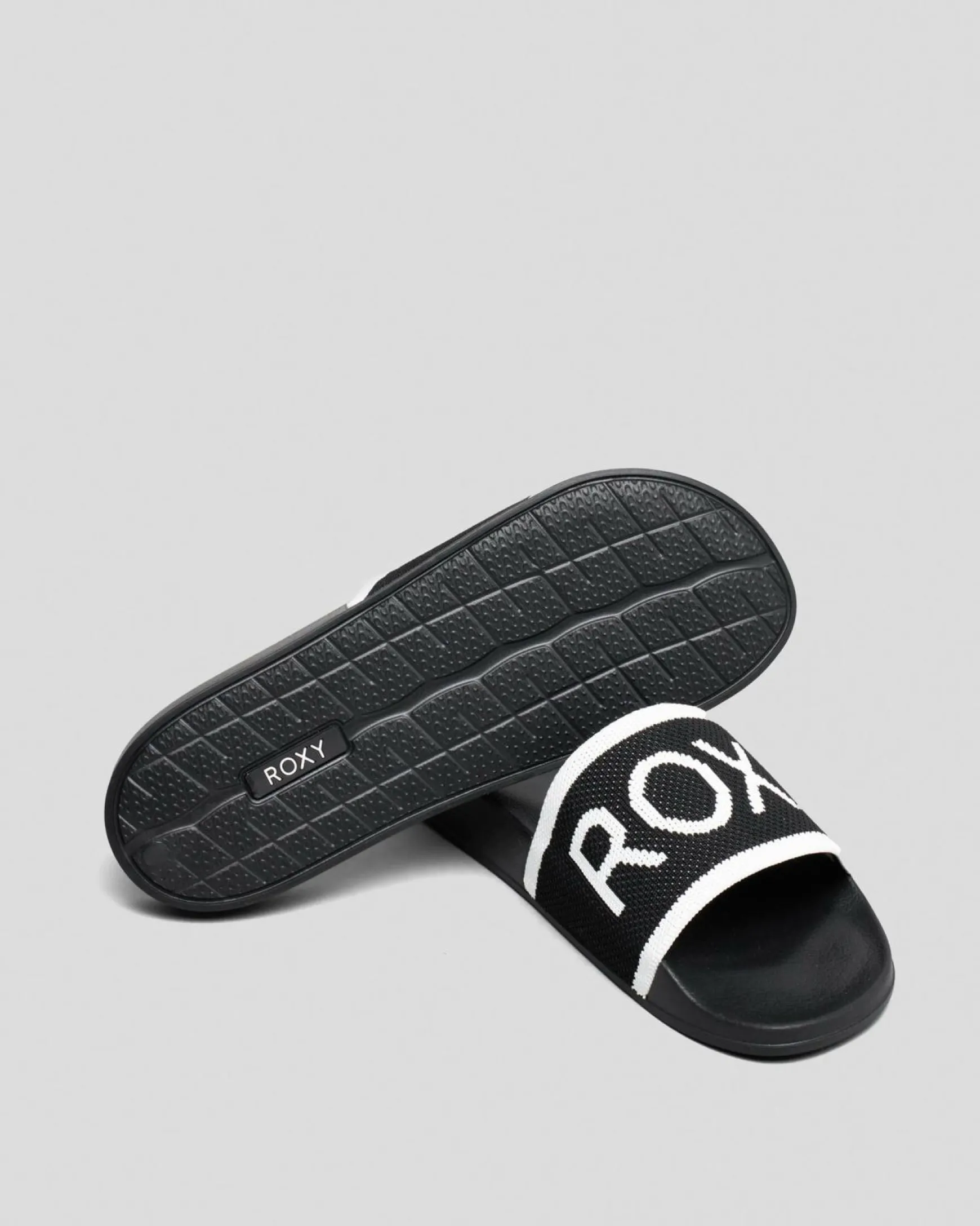 Womens Roxy Slippy Knit Slide Sandals