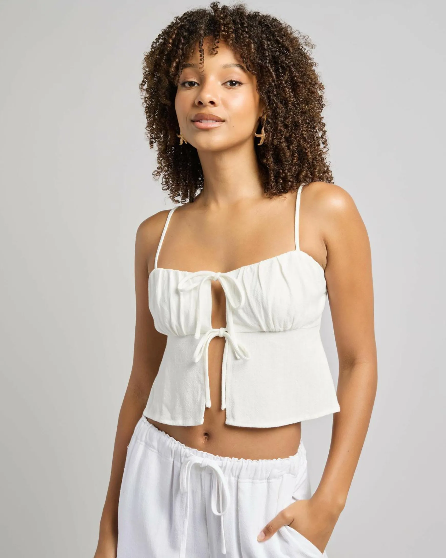 Zelm Dallis Tie Front Top